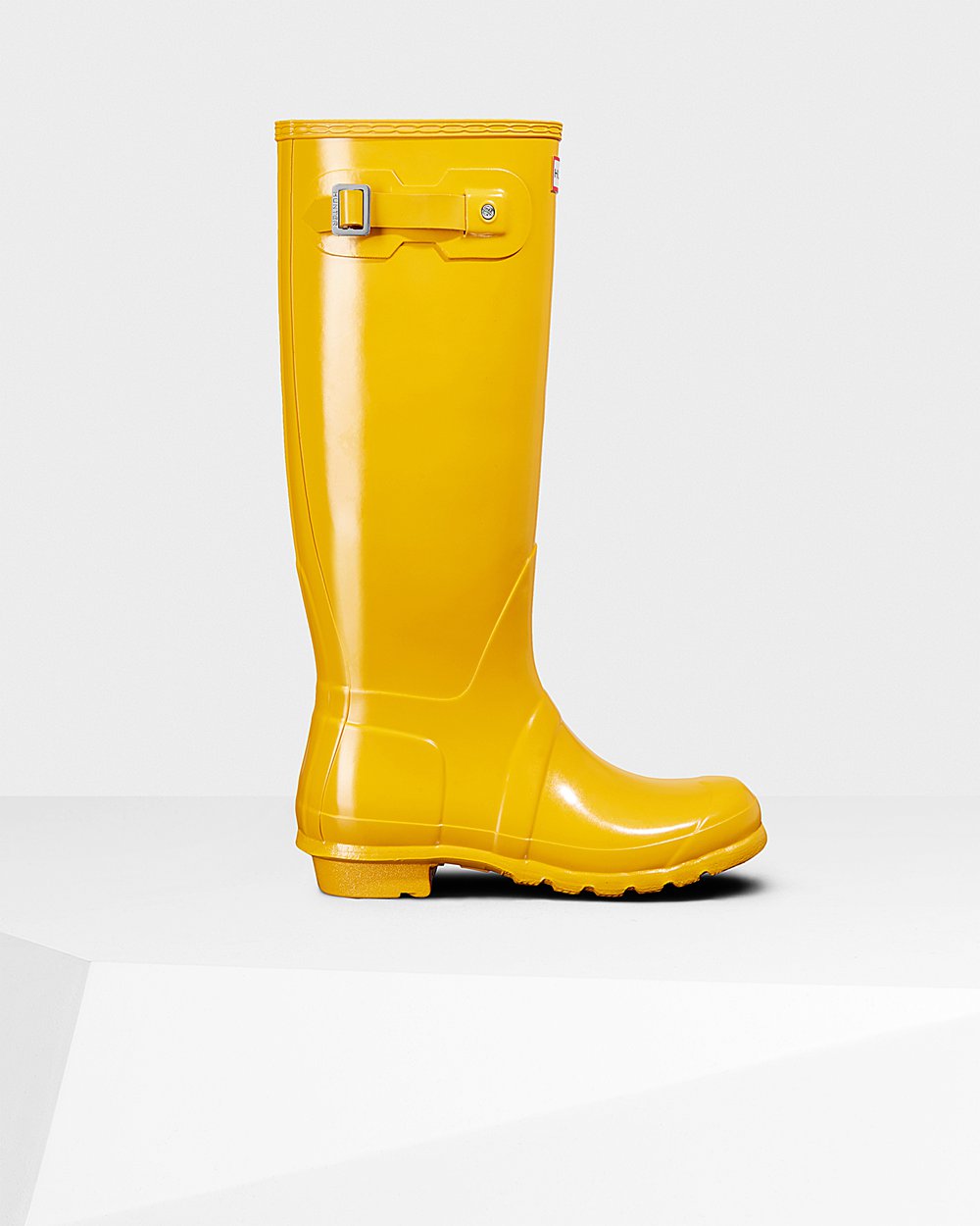 Botas de Lluvia Altas Hunter Mujer - Original Gloss - Amarillos - SGCQWAL-62